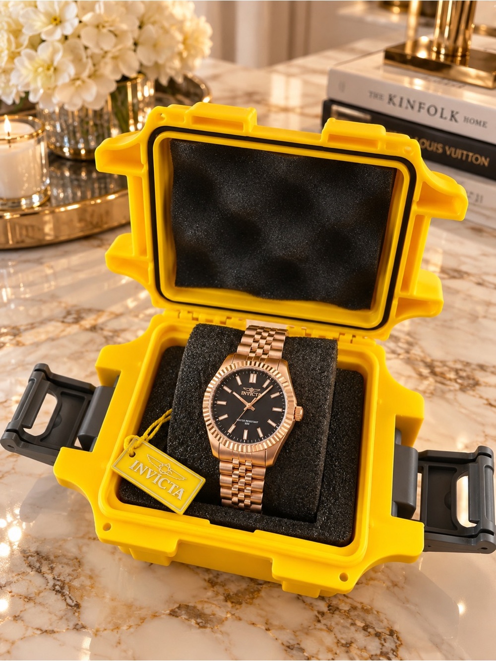 Invicta Specialty Oxford 47508 Rose Gold 36mm Watch NWT + Invicta Slot Case